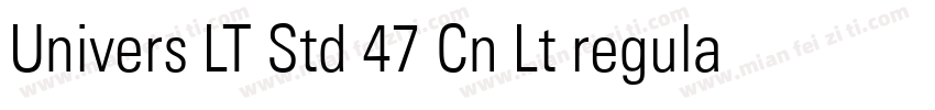 Univers LT Std 47 Cn Lt regular字体转换